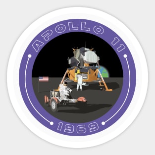 Apollo 11 Moon Landing Sticker